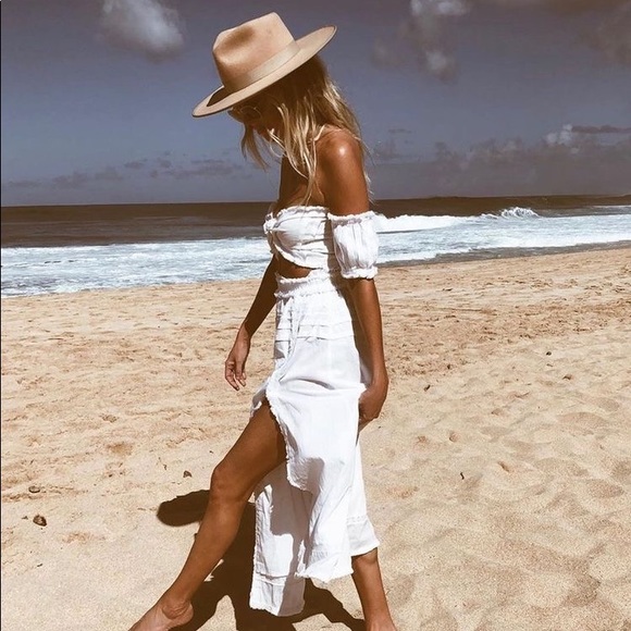 Accessories - Boho Rancher Chic Hat Beige Tan Cowboy Western